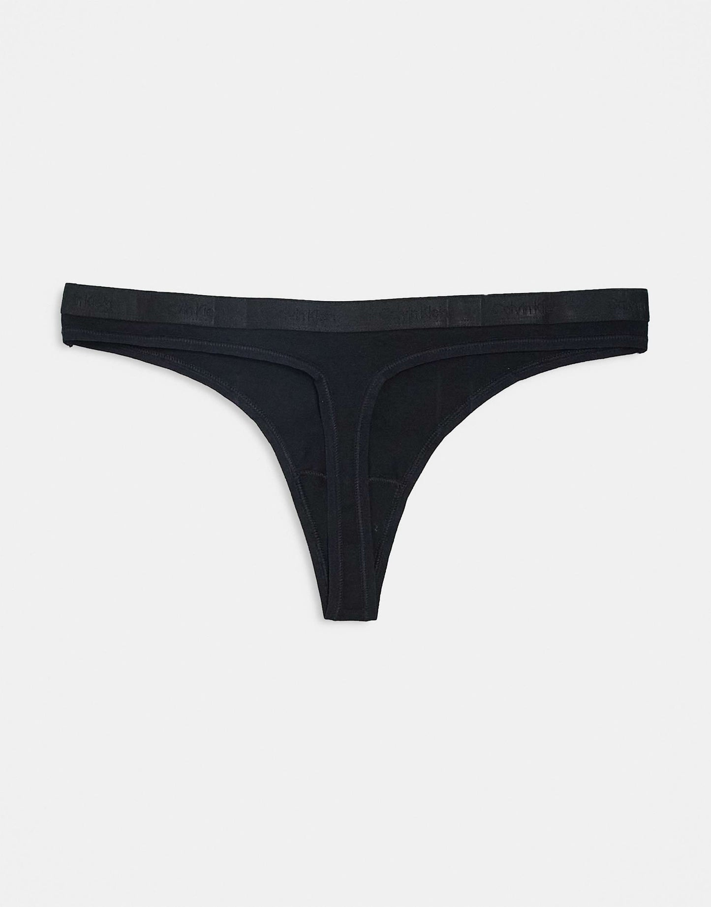 Modern Logo 3 Pack Thongs With Metallic Logo Waistband