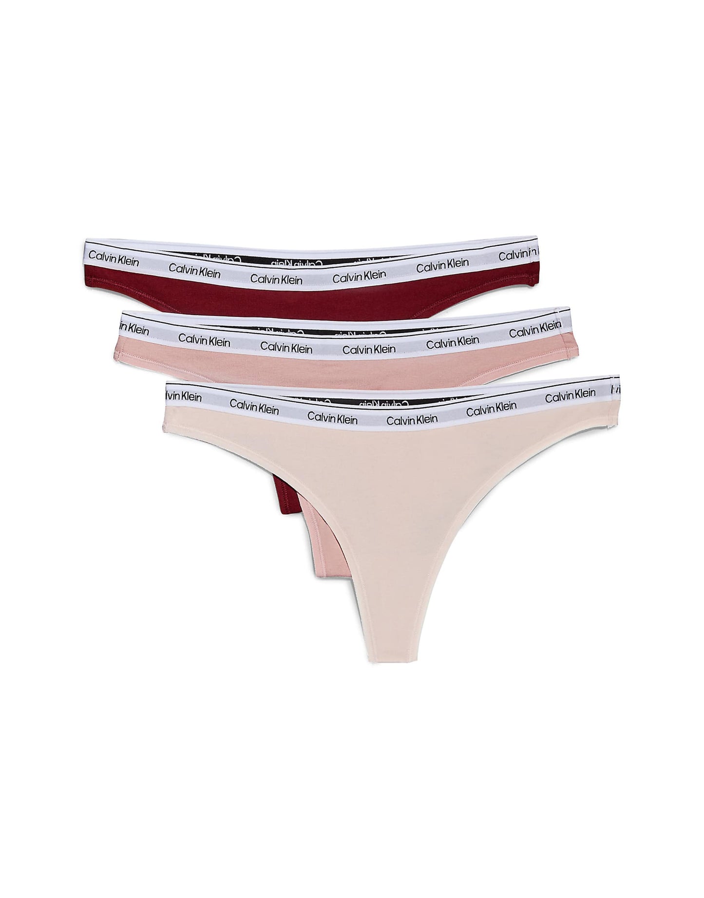 Modern Logo 3 Pack Thong With Logo Waistband