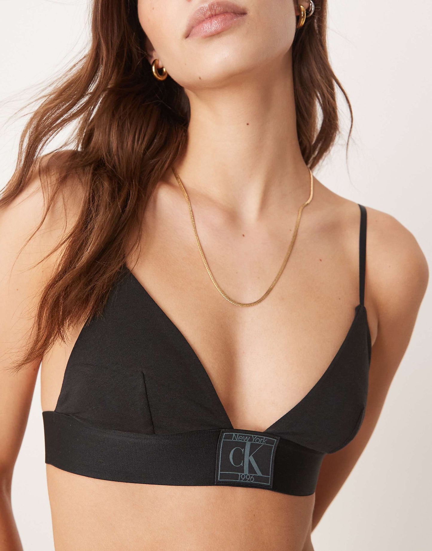 Ck 96 Logo Plunge Triangle Bralette