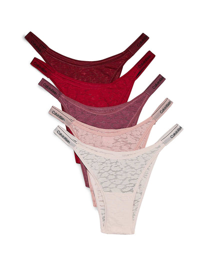 Modern Lace 5 Pack Dipped String Tanga Thong