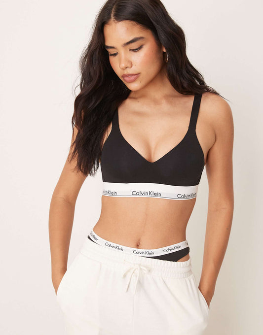 Modern Cotton Plunge Lift Bralette