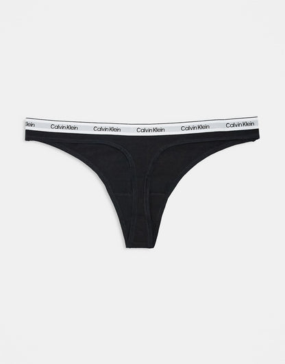 Modern Logo 3 Pack Logo Waistband Thong