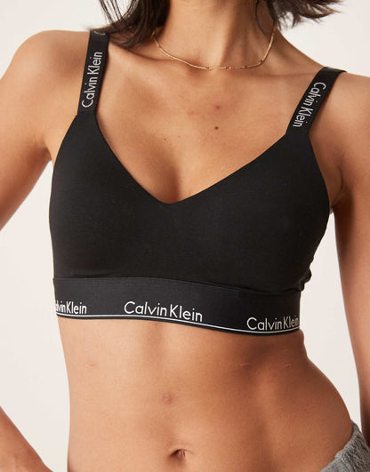 Modern Cotton Lightly Lined Logo Tape Bralette