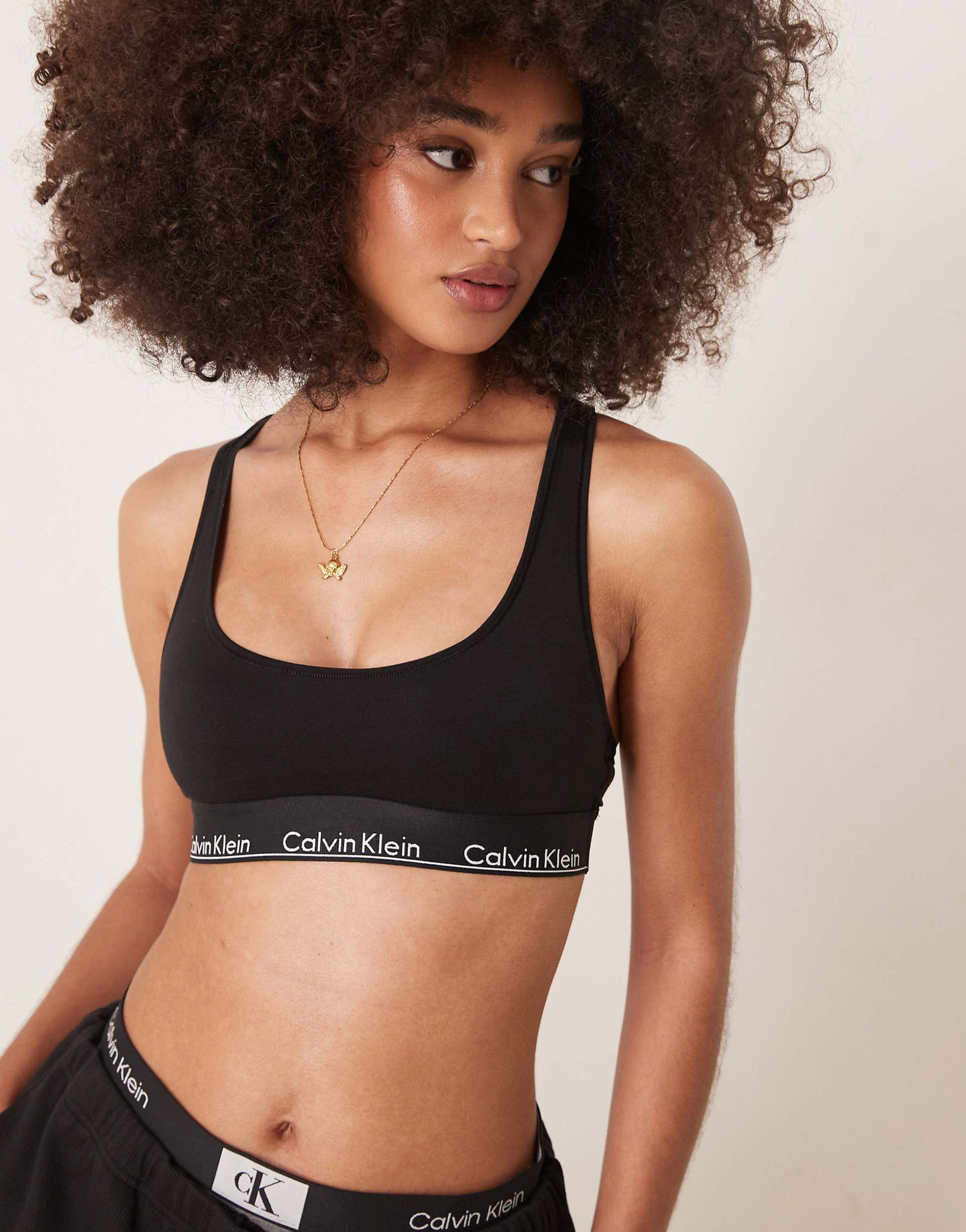 Modern Cotton Logo Tape Bralette