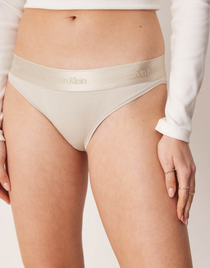 Modern Cotton Bikini Brief With Metallic Logo Taping