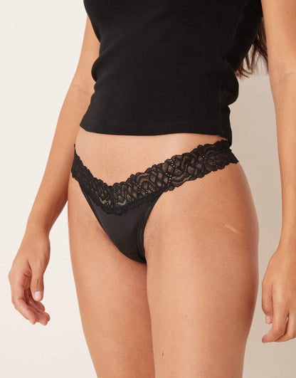 Attraction Lace Detail Thong