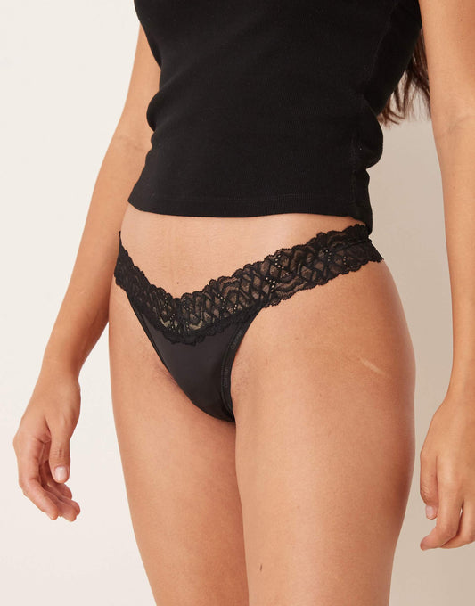 Attraction Lace Detail Thong