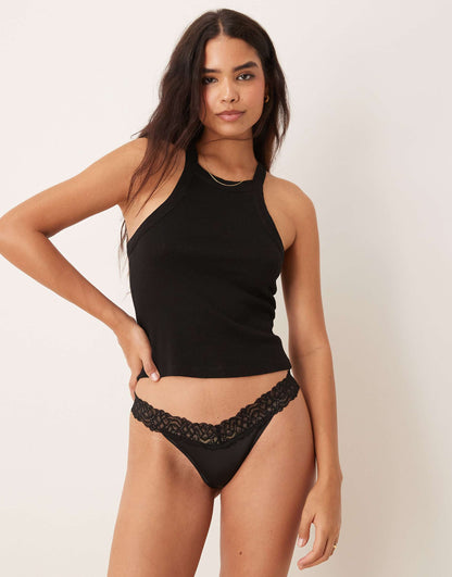 Attraction Lace Detail Thong