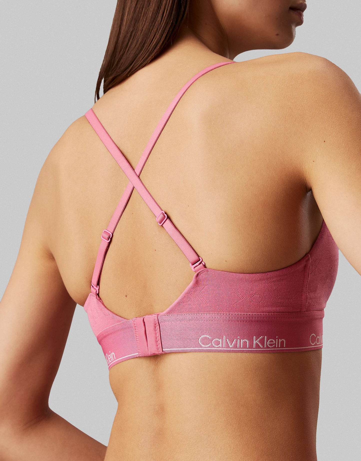 Modern Cotton Valentines Heart Monogram Triangle Bralette With Logo Taping