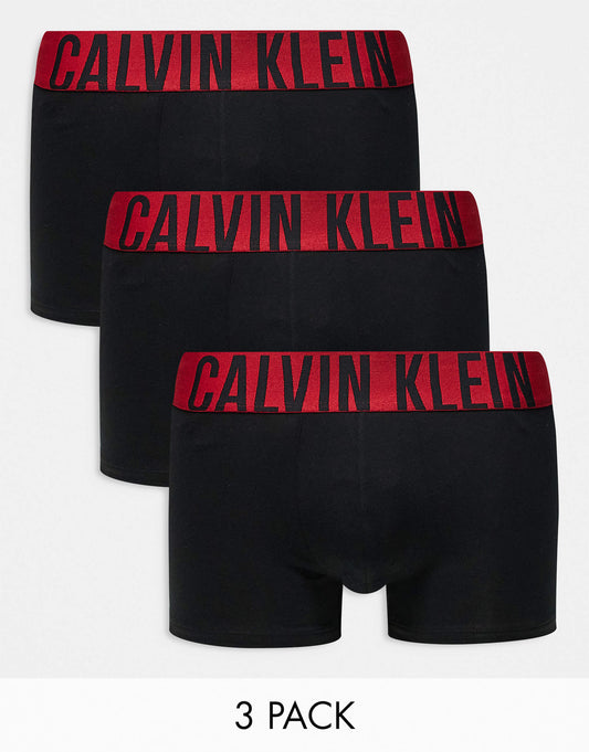 Intense Power 3 Pack Trunk With Red Waistband