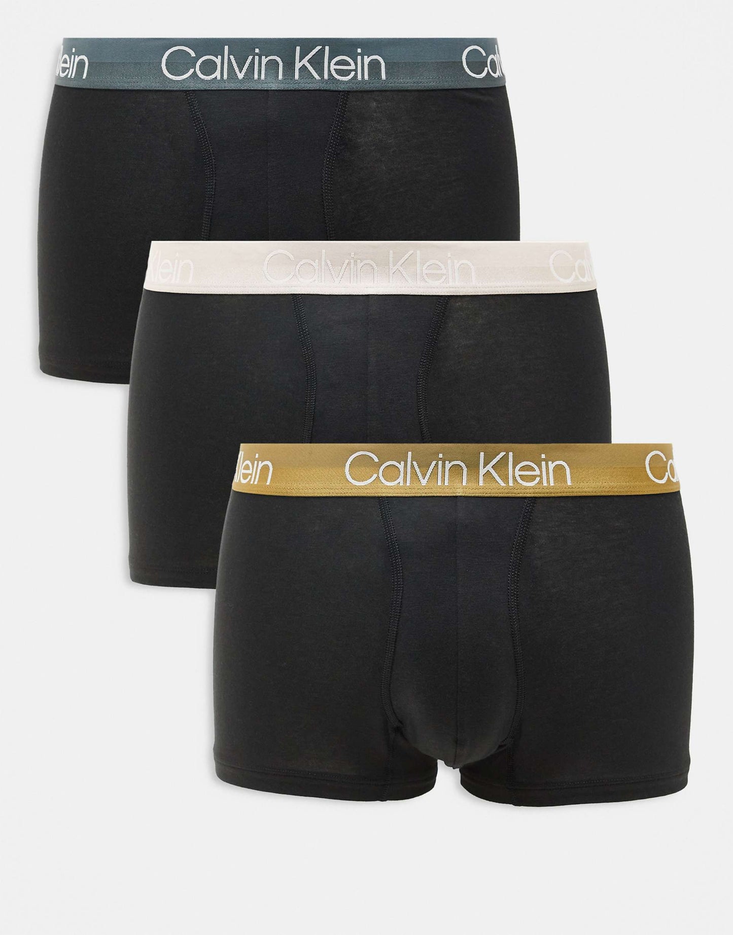 Modern Structure 3 Pack Trunk With Coloured Waistband