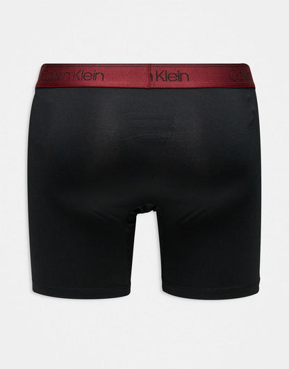 Microfibre Stretch 3 Pack Boxer Brief With Coloured Waistband