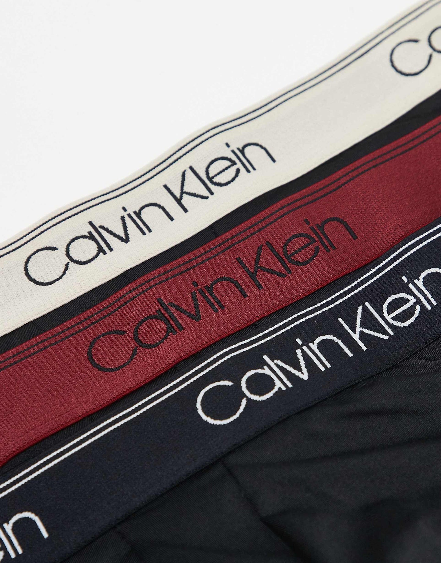 Microfibre Stretch 3 Pack Low Rise Trunk With Coloured Waistband