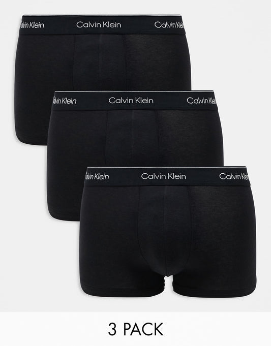 Modern Cotton 3 Pack Trunk With Black Waistband
