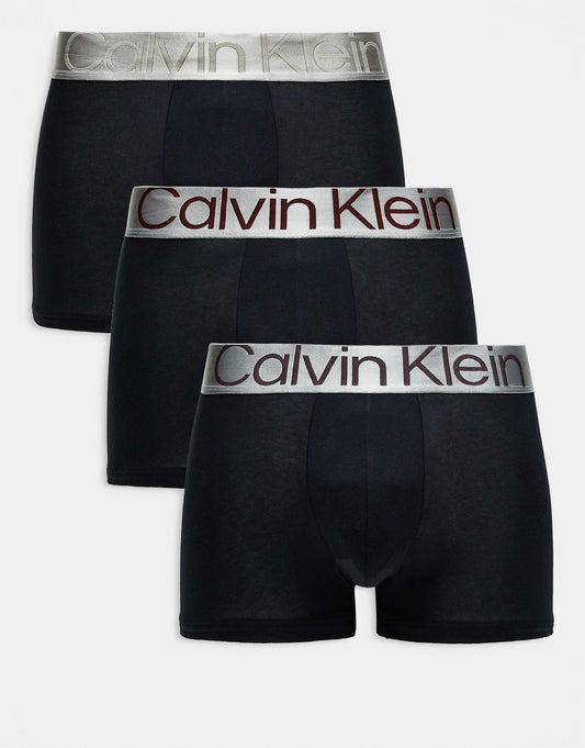 Steel 3 Pack Trunk With Coloured Logo Waistband