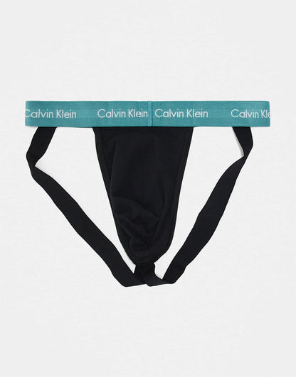 Cotton Stretch 3 Pack Jock Strap With Coloured Waistband