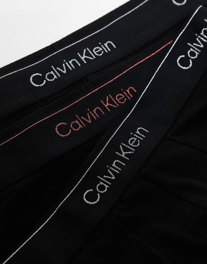 Modern Cotton Holiday 3 Pack Low Rise Trunk With Coloured Logo Waistband