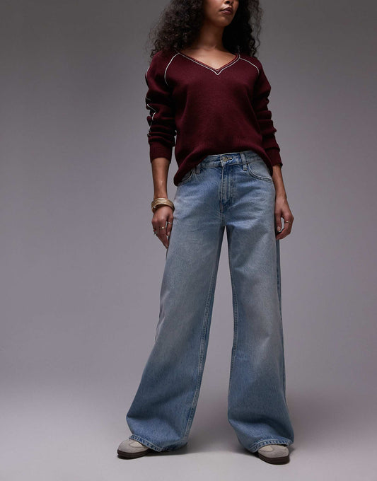 Horizon Wide Leg Mid Rise Jean