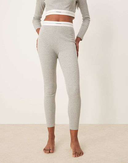Modern Rib Lounge Logo Waistband Legging