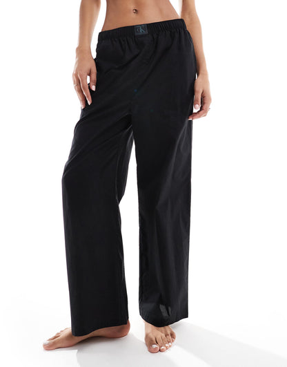 Ck Logo Wide Leg Pyjama Pant