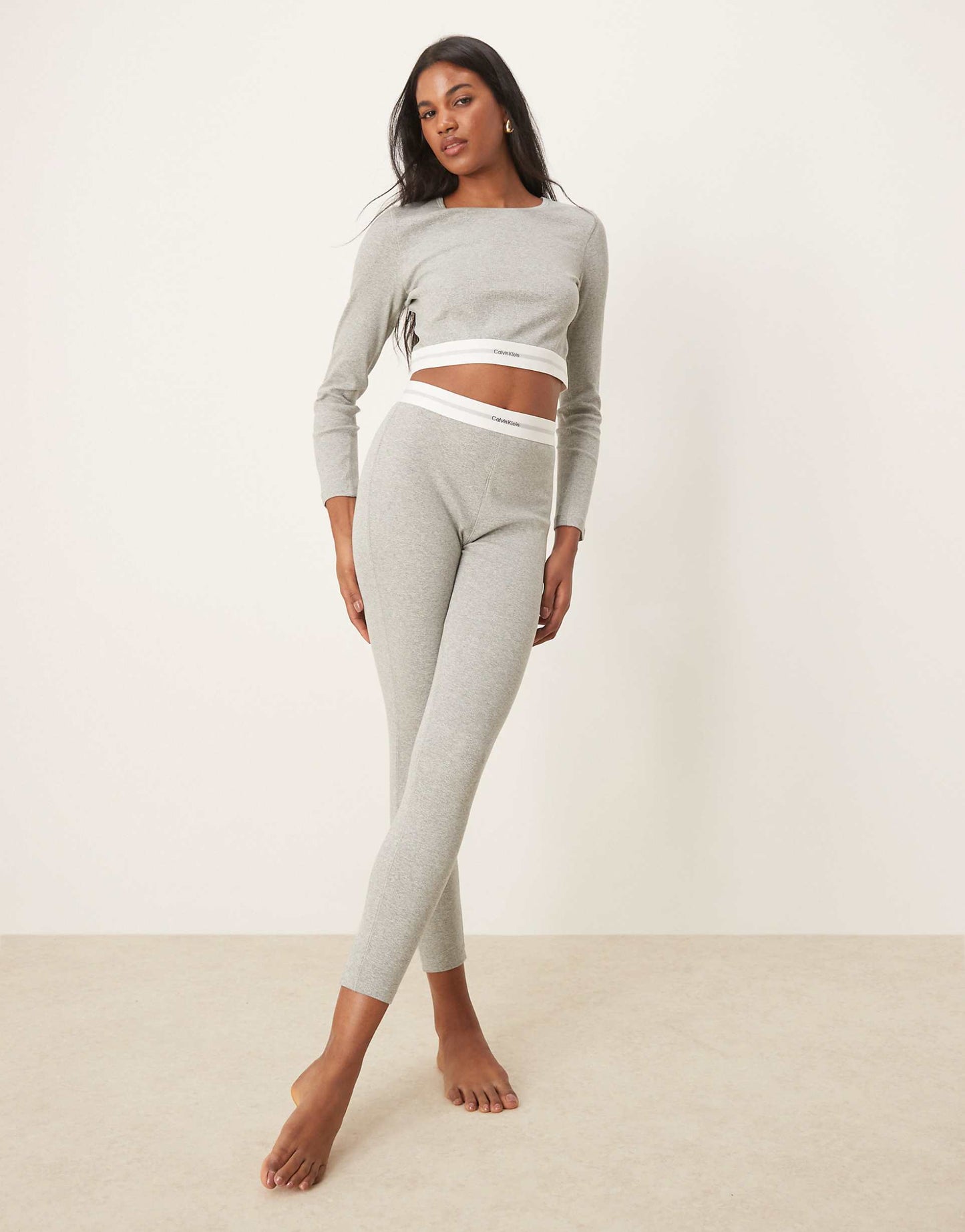Modern Rib Crop Long Sleeve Top