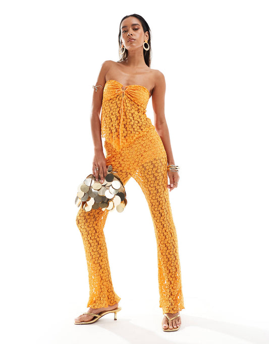 Crochet Flare Trouser Co-Ord