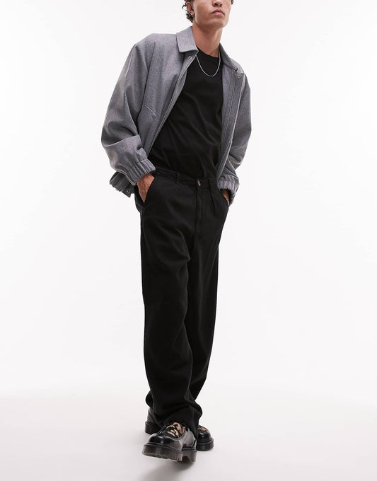 Wide Fit Pleated Trouser