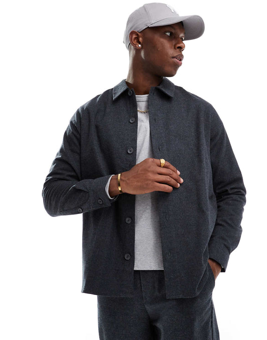 Long Sleeve Flannel Shirt Co-Ord