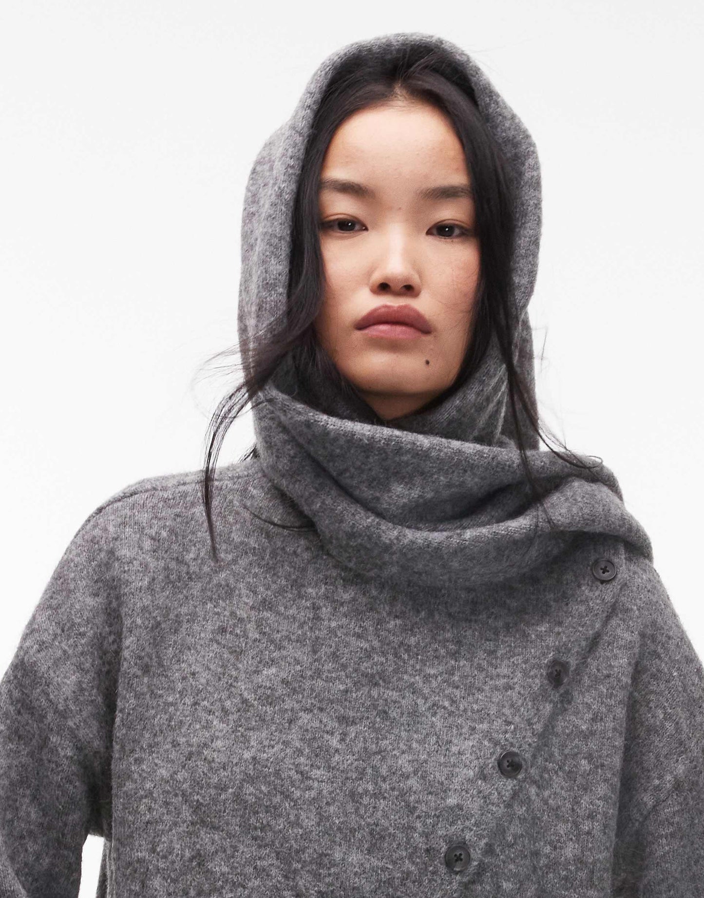 Knitted Scarf Oversized Cardi