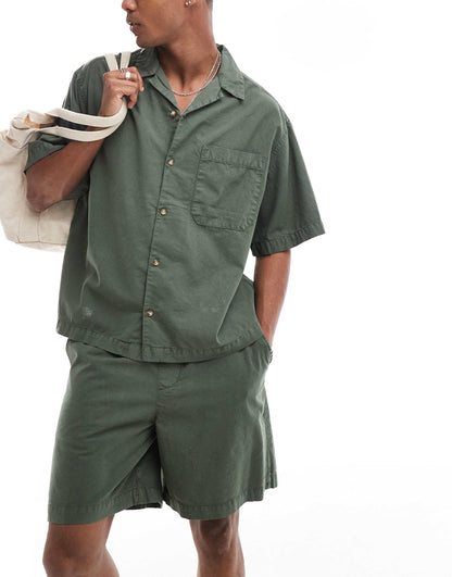 Co-Ord Wide Linen Shorts