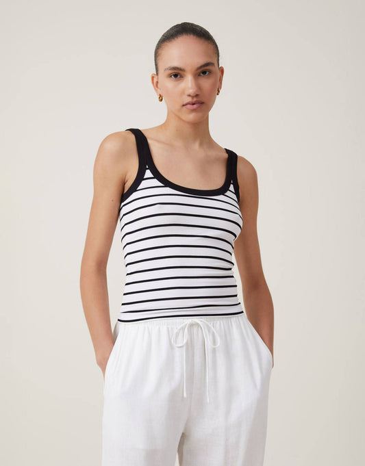 Staple Rib Double Scoop Tank