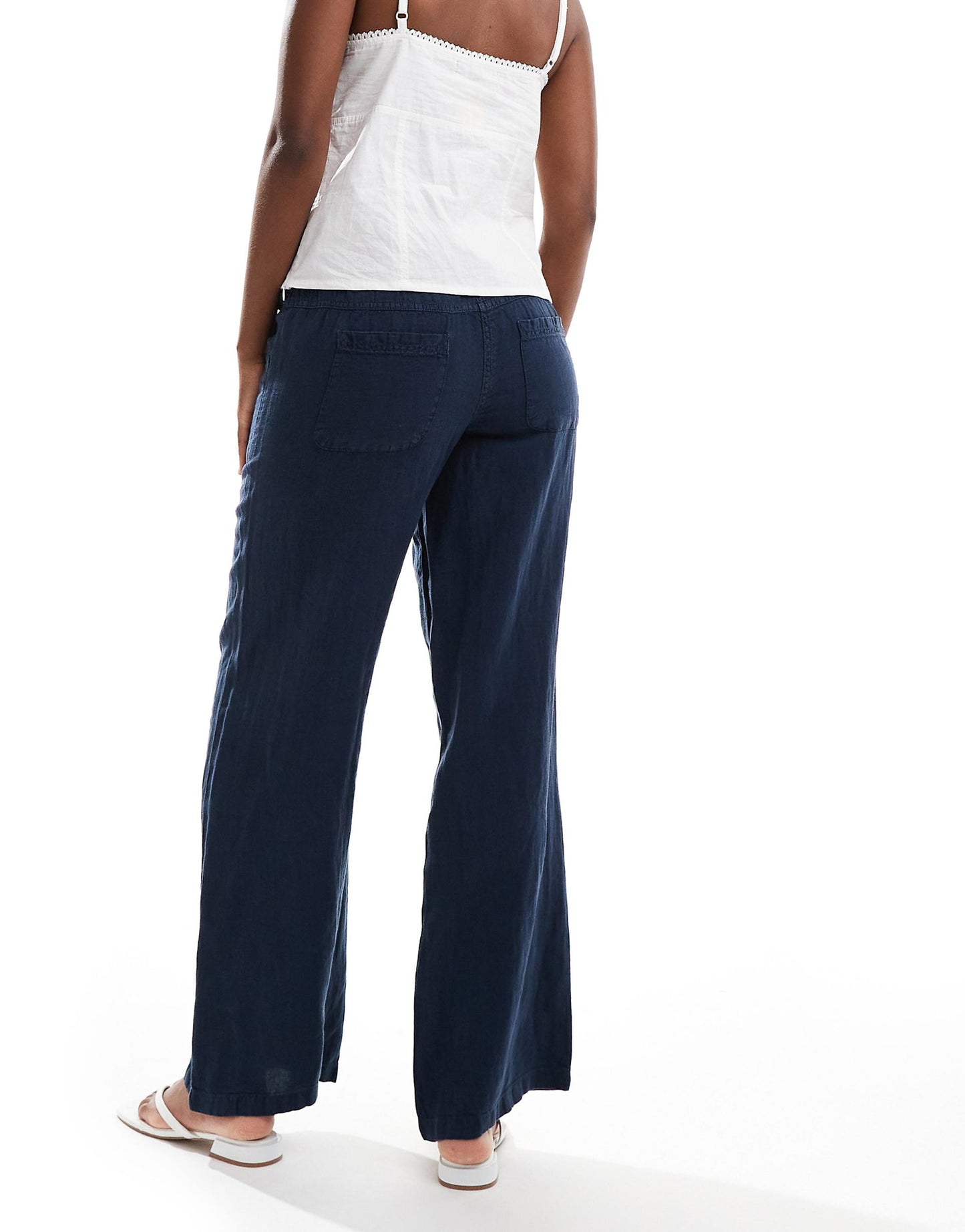 Linen Low Rise Pants