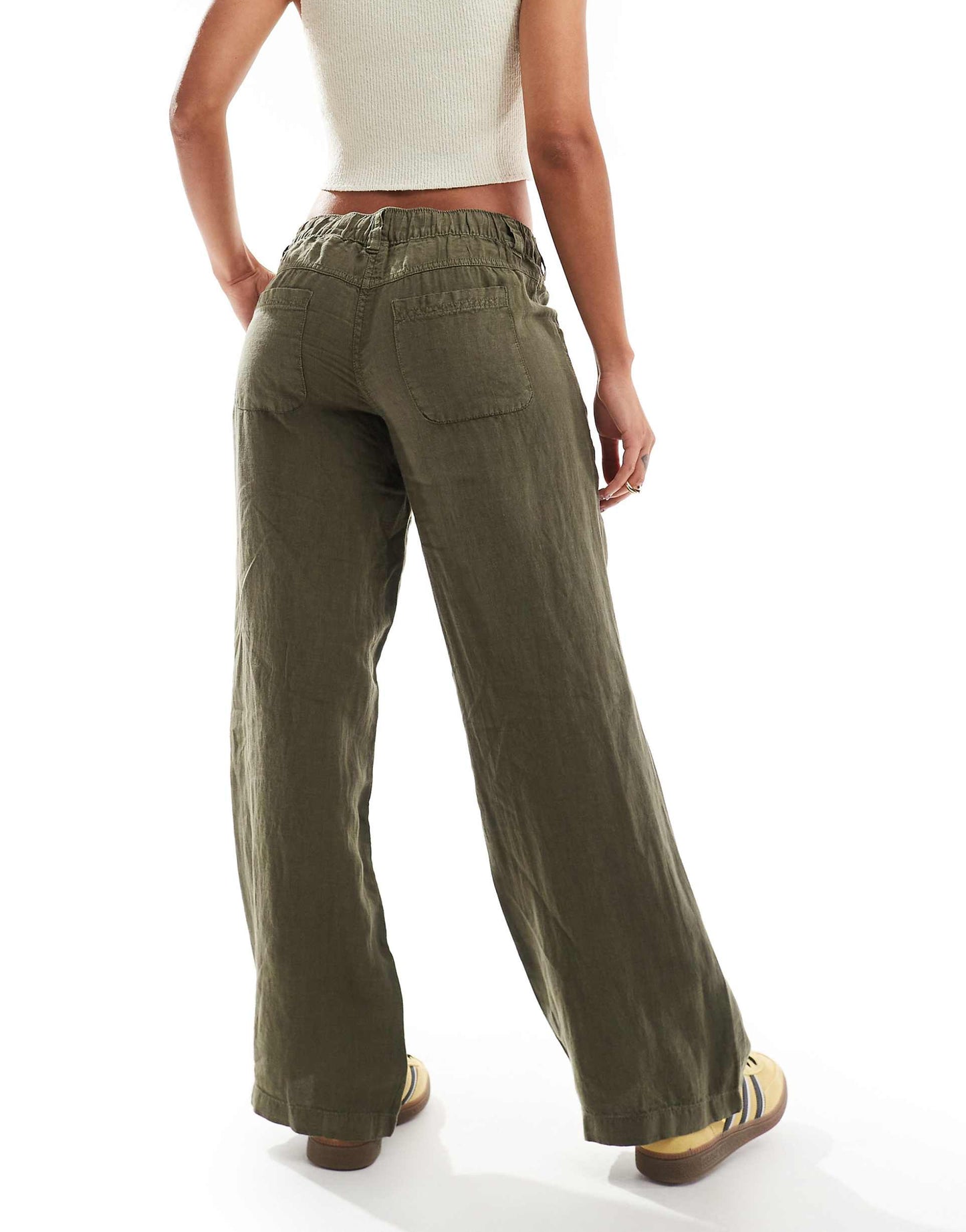 Linen Low Rise Pants
