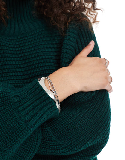 Libby High Neck Knitted Rib Jumper