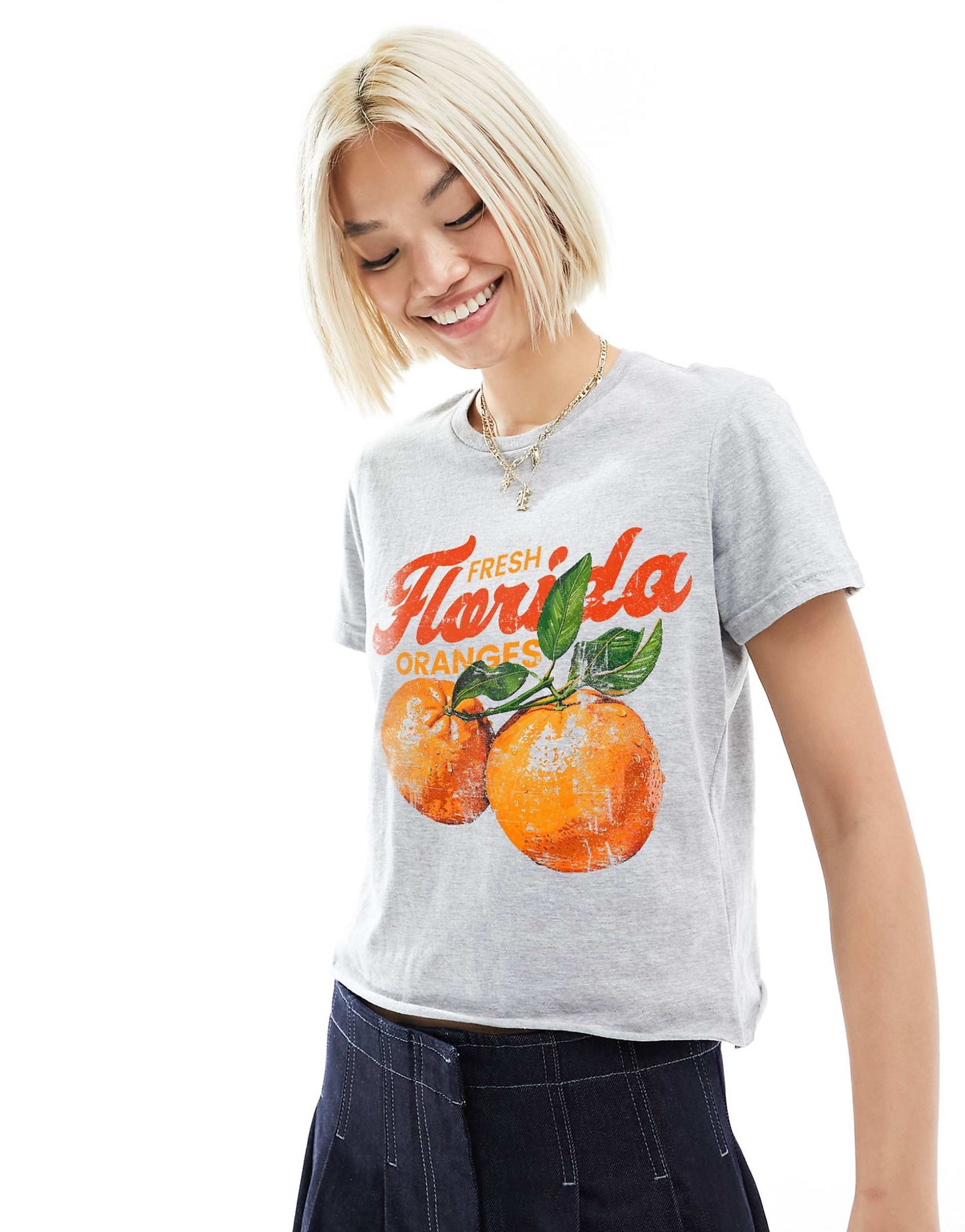 Baby Tee With Florida Orange Graphic