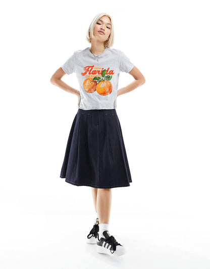 Baby Tee With Florida Orange Graphic