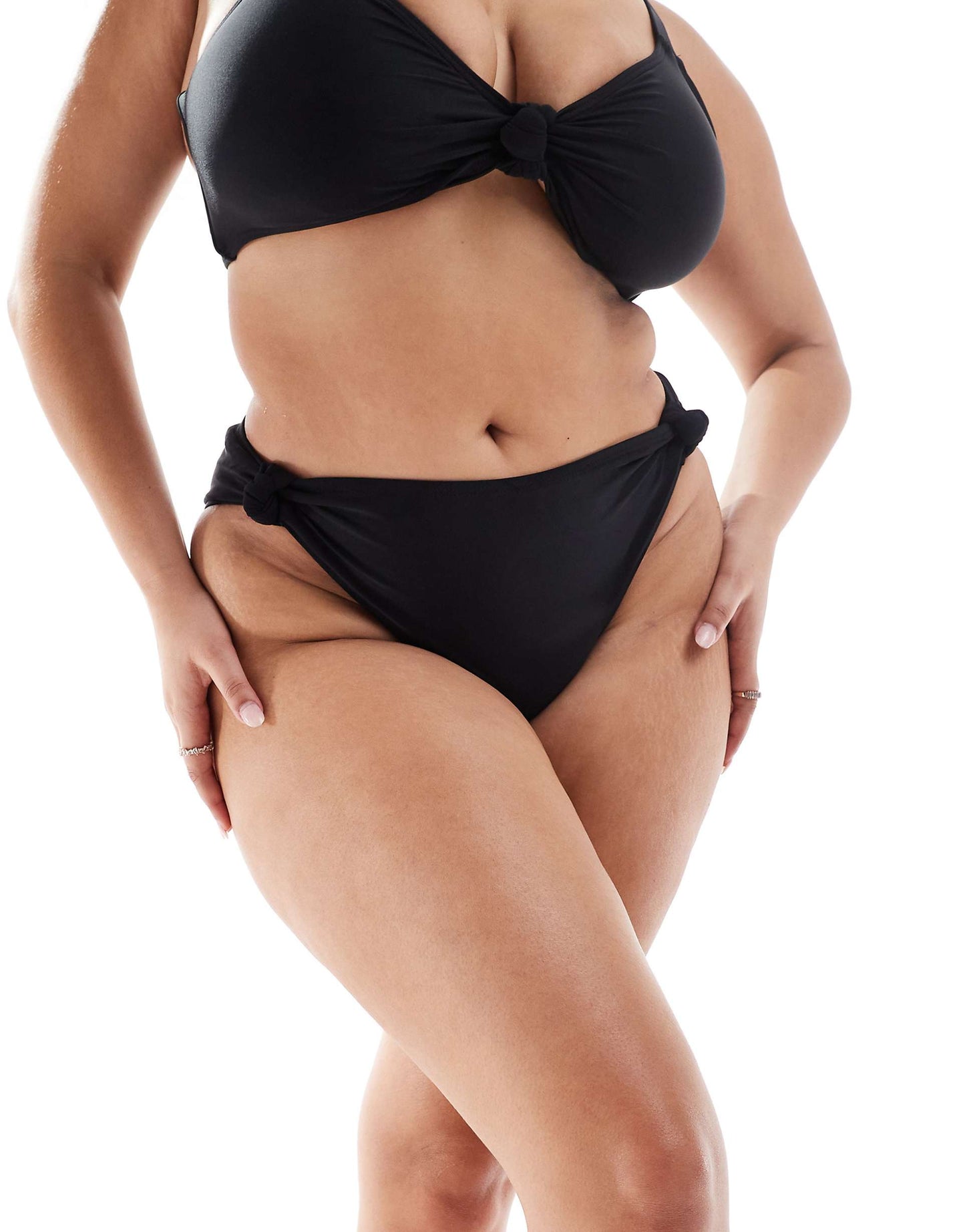 Curve Knot Side High Waist Bikini Bottom