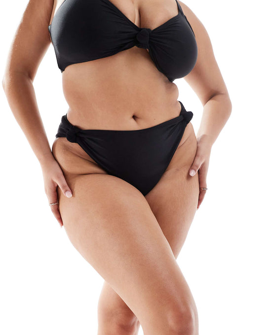 Curve Knot Side High Waist Bikini Bottom