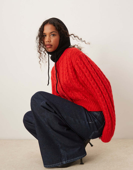 Chunky Crew Neck Cardigan