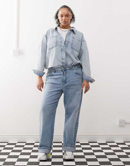 Curve Yolanda Wide Leg Jeans