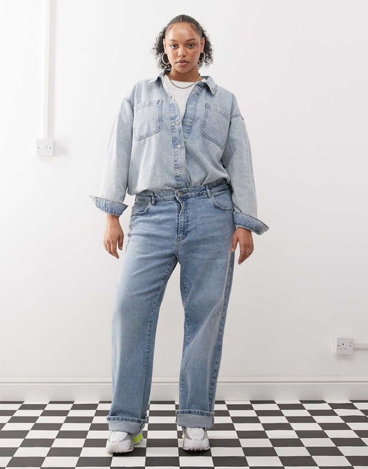 Curve Yolanda Wide Leg Jeans