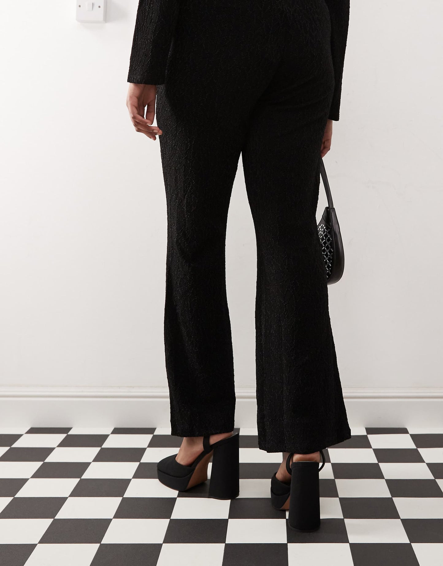 Curve Glitter Flare Trouser Co-Ord