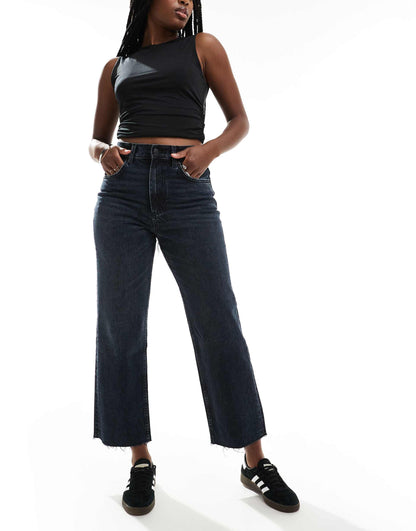 Cropped Comfort Stretch Straight Leg Jeans