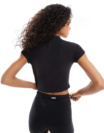 Lounge Ribbed Crop T-Shirt