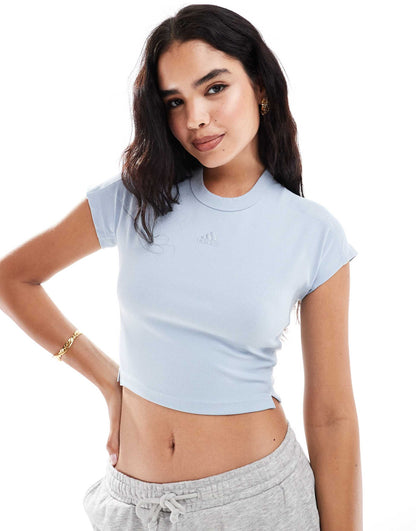 Lounge Ribbed Crop T-Shirt