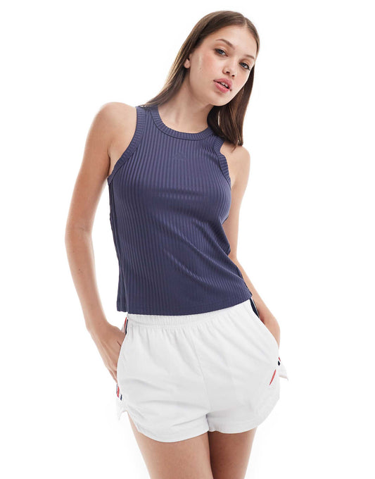 Ribbed Tonal 3-Stripes Tank Top