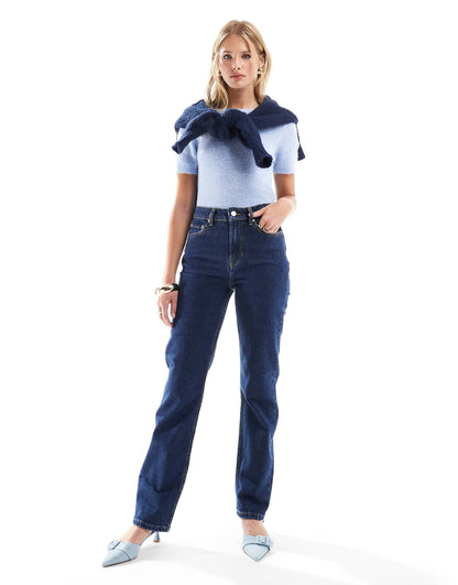 High Rise Slim Straight Jean