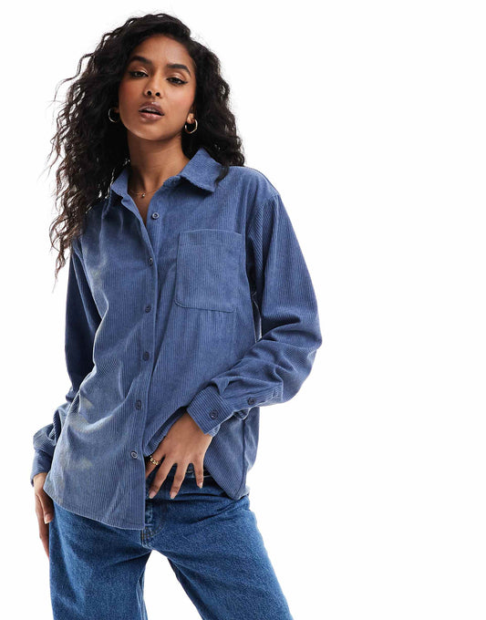 Long Sleeve Cord Overshirt