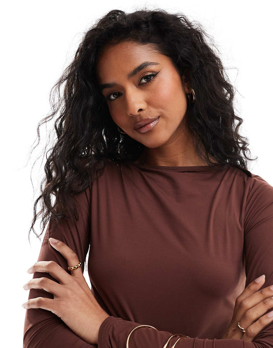 Long Sleeve Slinky Top
