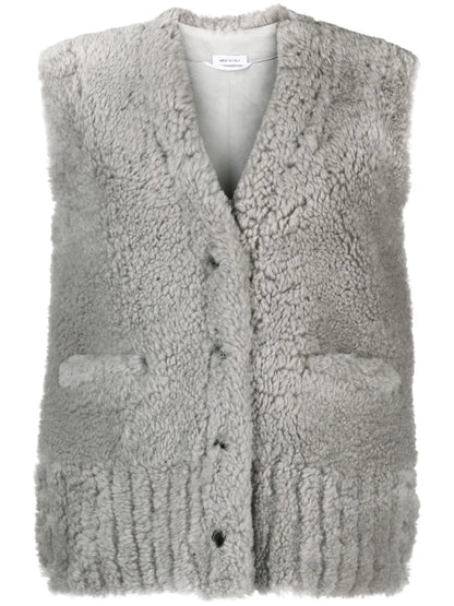 V-Neck Shearling Gilet